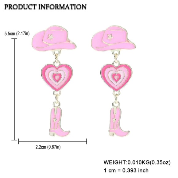 NWT 🤠💖 The Pink Cowgirl Signature earrings - Picture 7 of 17